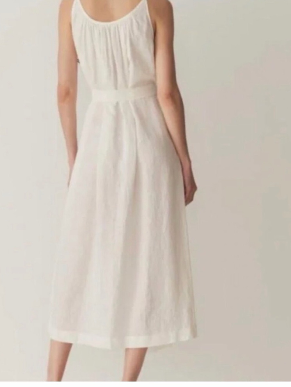 Doen white linen nevita button dress small - Picture 2 of 8